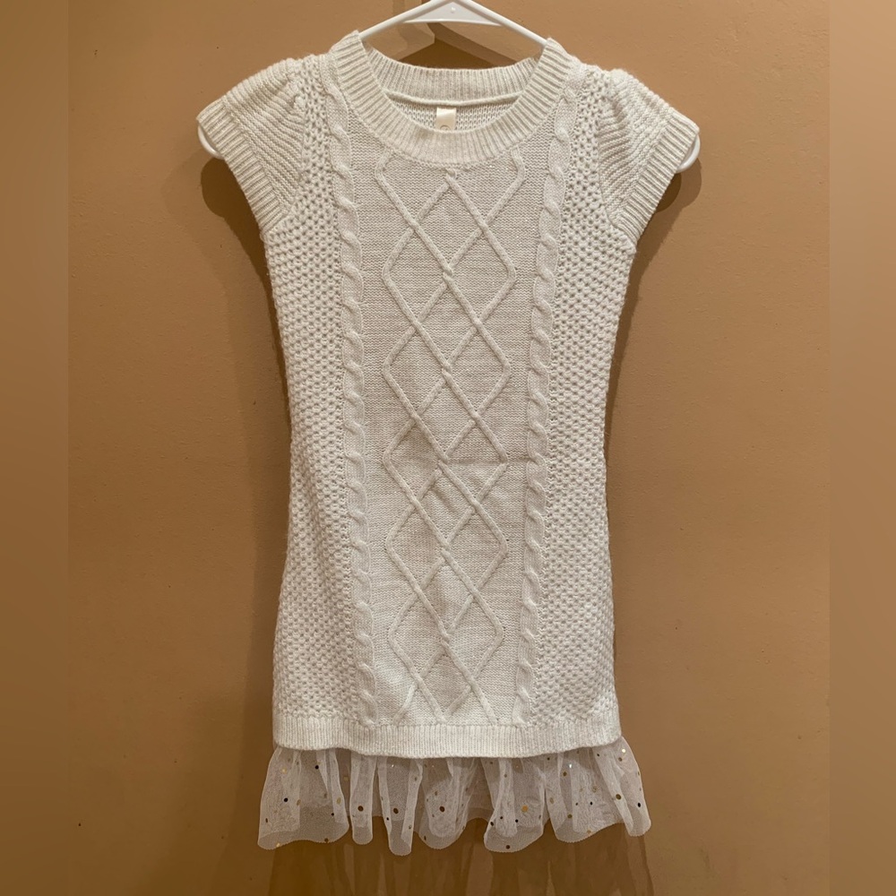 Cherokee Ivory Sparkling Sweater Dress Size Small